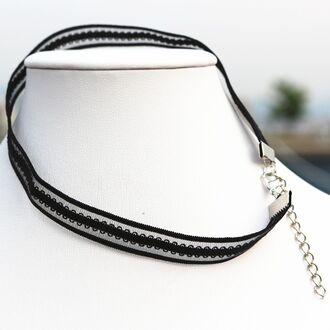 Náhrdelník choker 2v1 krajka a tattoo choker