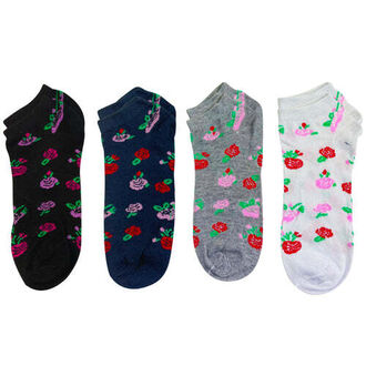 Dámské kotníkové ponožky RŮŽE  6 párů