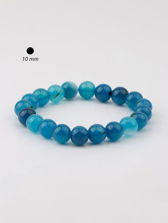 Elegantní modrý náramek z achátu 