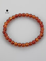 Elegantní jemný náramek z kulatých korálků karneolu velikost 0,6cm