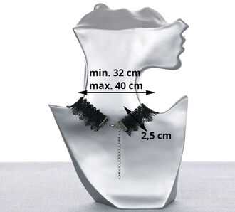 Fashion Icon Náhrdelník gothic choker krajka černý