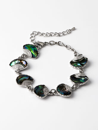 Náramek s perletí Paua s motivem mušle