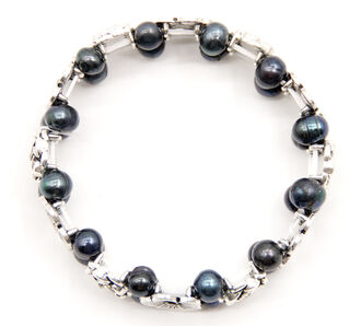 Fashion Icon Náramek vintage říční perly