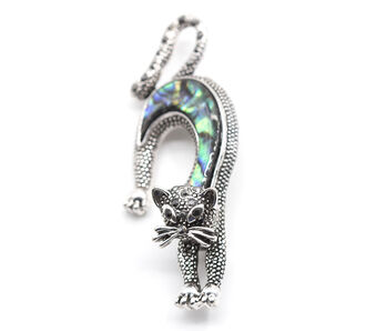 Fashion Jewelry přívěsek kočka z paua perleti