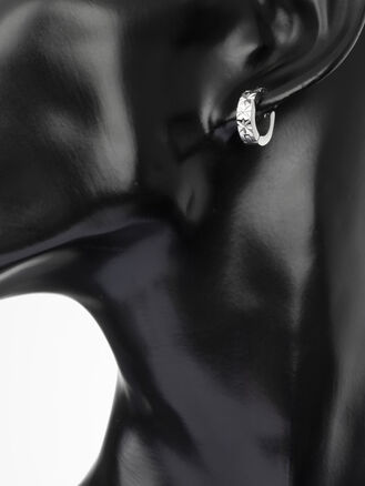 Náušnice kruhy s rytým vzorem z chirurgické oceli