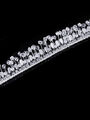 Svatební ozdoba do vlasů - čelenka Diamond krystalky a perly do vlasů