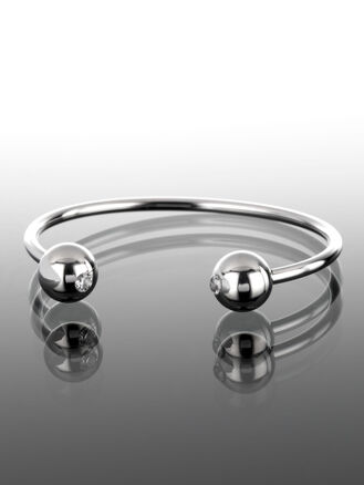 Luxusní moderní náramek z chirurgické oceli s výraznými kuličkami