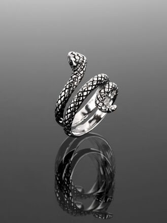 Exkluzivní unisex prstýnek z chirurgické oceli motivu hada 