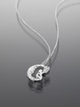 Luxusní náhrdelník z chirurgické oceli s motivem anděla na měsíci s čirými krystaly