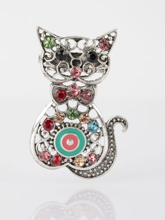 Fashion Jewelry brož kočka