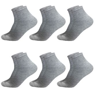 Pánské kotníkové ponožky jednobarevné, 6 párů v balení