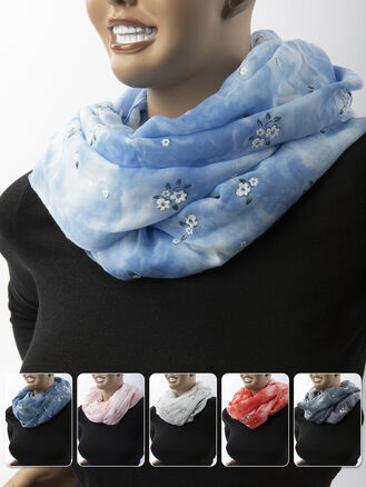 Delfin dámský šátek tunel květiny