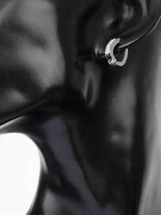 Náušnice z chirurgické oceli s krystalky