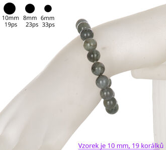 Fashion Icon Náramek Labradorit měsíční kámen - 10 mm