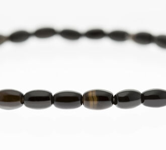 Fashion Icon Náramek Hematit korálky malé oválky - 3 mm