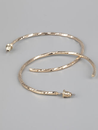 Fashion Jewelry náušnice kroucené kruhy zlaté barvy s rytým vzorem