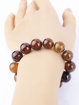 Krásný masivní náramek z korálků achátu