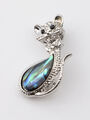 Fashion Jewelry brož kočička z perleti paua