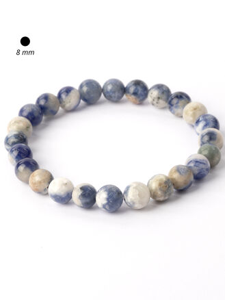 Atraktivní náramek ze sodalitu, velikost kuliček 8 mm