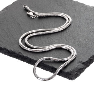 Řetízek rhodiovaný hádek lesklý (0,3 cm)