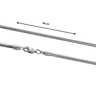 Řetízek rhodiovaný hádek lesklý (0,3 cm)