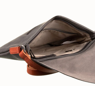 Flora&co Dámská kožená moderní crossbody kabelka kulatá