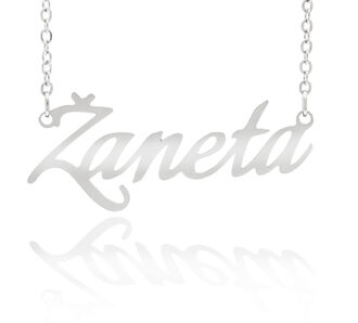 Fashion Icon Ocelový přívěsek jméno Žaneta