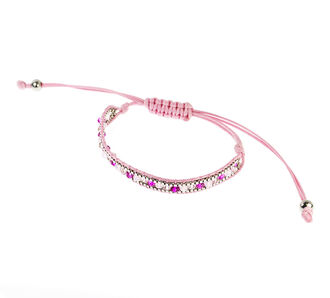 Náramek s koralky a krystalky tkanina