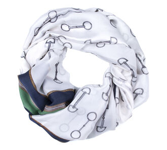 Delfin Šátek Luxury Vintage - řetězy zelenomodrý JK160 62