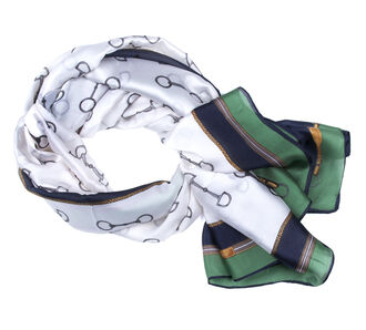 Delfin Šátek Luxury Vintage - řetězy zelenomodrý JK160 62