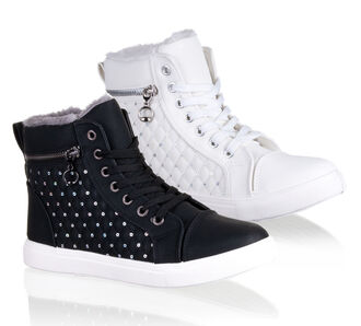 Fashion world Dámské zimní tenisky s kožichem a zipem 36 - 42