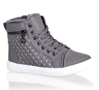 Fashion world Dámské zimní tenisky s kožichem a zipem 36 - 42