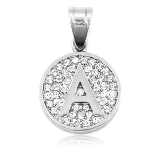 Fashion Icon Ocelový přívěsek A s krystalky