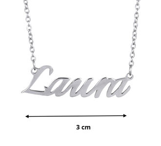 Fashion Icon Ocelový přívěsek jméno Laura