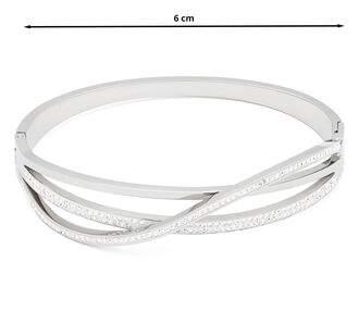 Fashion Icon zaoblený pevný náramek z chirurgické oceli