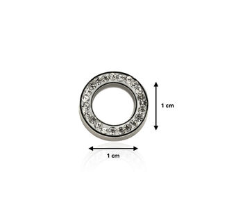 Fashion Icon náušnice chirurgická ocel kroužek s krystalky