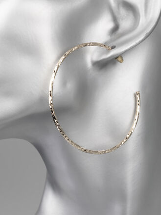 Fashion Jewelry náušnice kroucené kruhy zlaté barvy s rytým vzorem