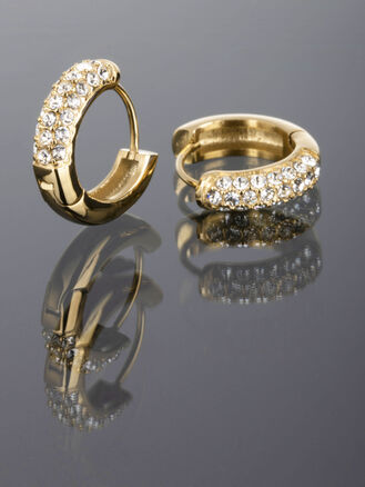 Exkluzivní kruhové ocelové náušnice