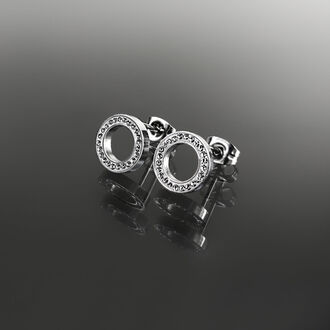 Fashion Icon náušnice chirurgická ocel kroužek s krystalky