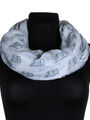 Dámský šátek kruhový se sovami flitrovaný