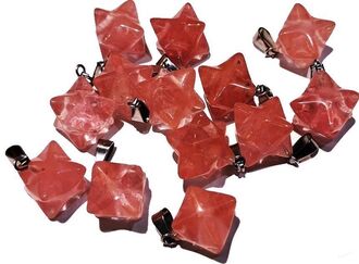 Přívěsek jahodový křišťál MERKABA