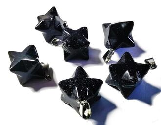Přívěsek sluneční kámen modrý /syntetický) MERKABA