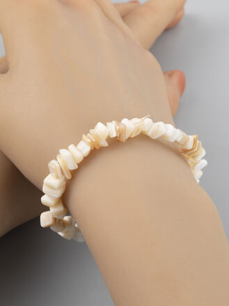 Exluzivní náramek z krémové perleti sekaný