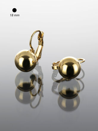 Náušnice z chirurgické oceli zlaté