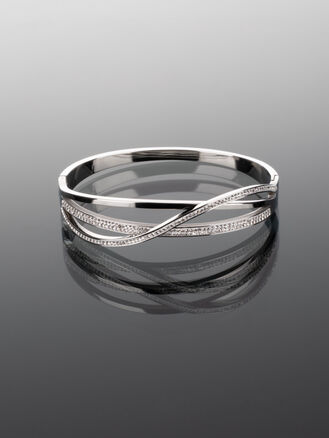 Fashion Icon zaoblený pevný náramek z chirurgické oceli