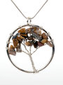 TYGŘÍ OKO velký magický kulatý amulet Strom života