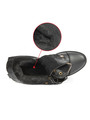 Dámské  kotníkové boty s přezkami a kožíškem uvnitř