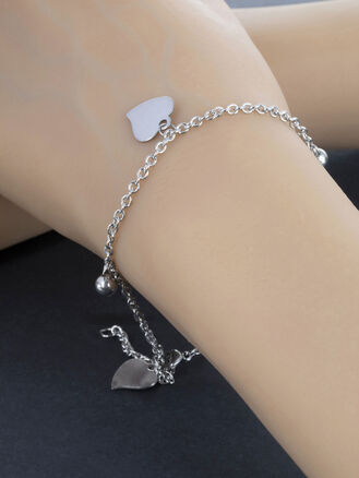 Náramek srdce z chirurgické oceli