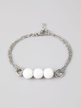 Fashion Jewelry náramek s bílými korálky