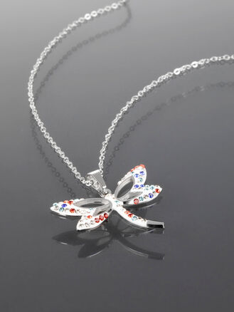 Dámský náhrdelník s  vážkou  z chirurgické oceli